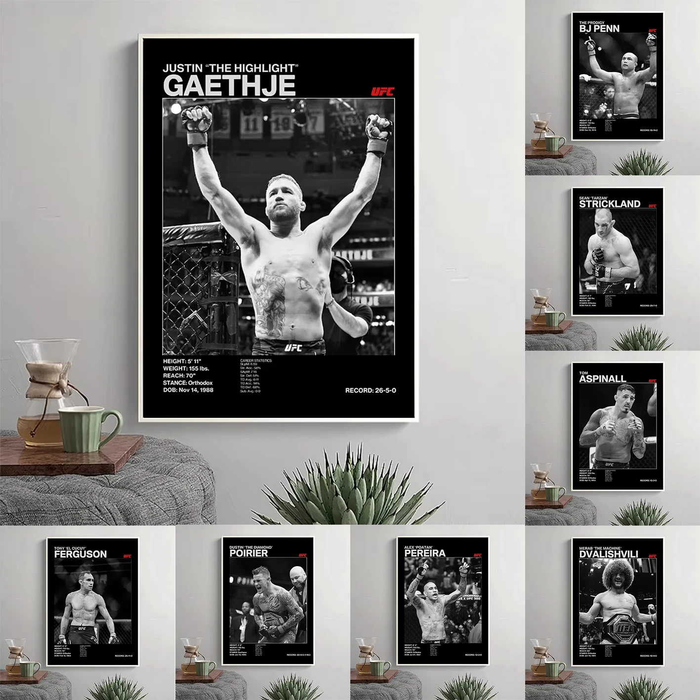 

Retro MMA & Combat Sports Art Prints Famous Boxing Legends Posters Canvas Art Prints Home Wall Decor Ideal for Bedrooms & Gyms
