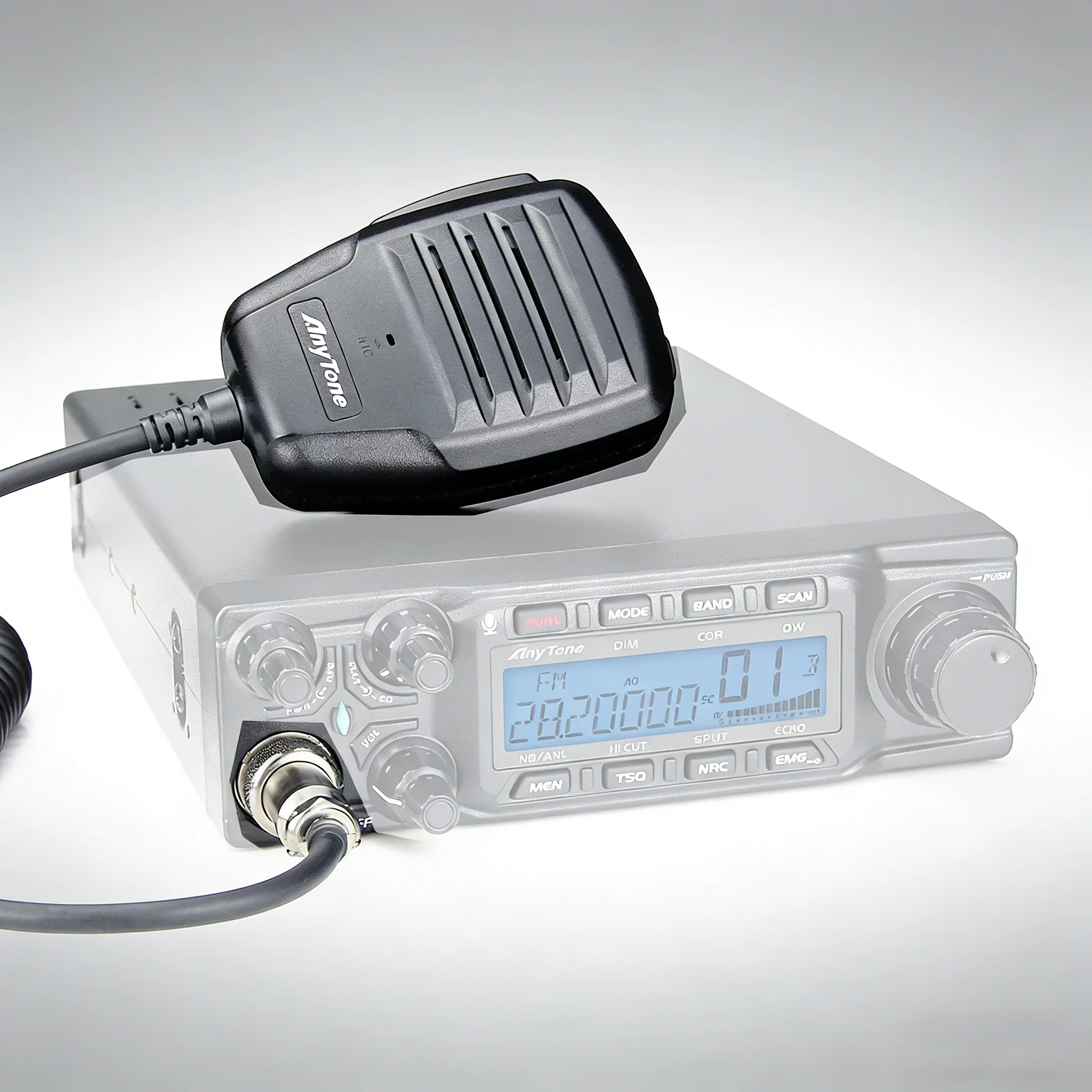 AnyTone 6-Pin CB Echo Mic for AT-6666PRO Durable 10 Meter Radio Microphone Easy Installation for CB Radio Users