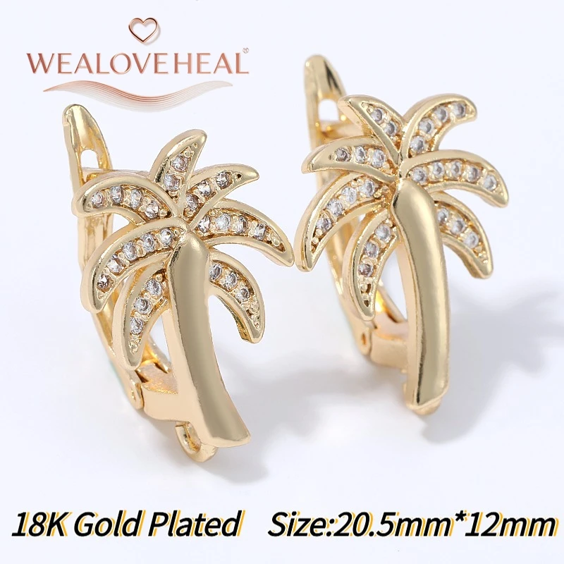 schmuckherstellung zubehör, 1 Paar 18K vergoldete Messing-Ohrringhaken mit rechteckigem Hebelverschluss, Baguette-Zirkonia-Mikropavé, offener Schlaufen-Anhänger für die Ohrringherstellung – Detail 31