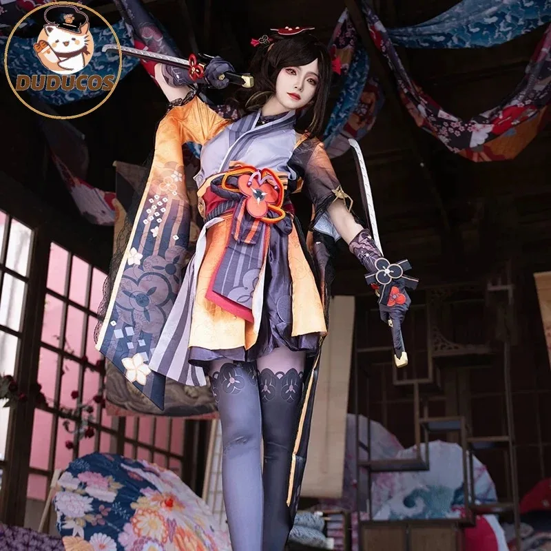 

DUDU-R Genshin Impact Chiori Косплей Костюм Inazuma Модельер Чири Косплей Девушки Кимоно Хэллоуин Женская Вечеринка Униформа