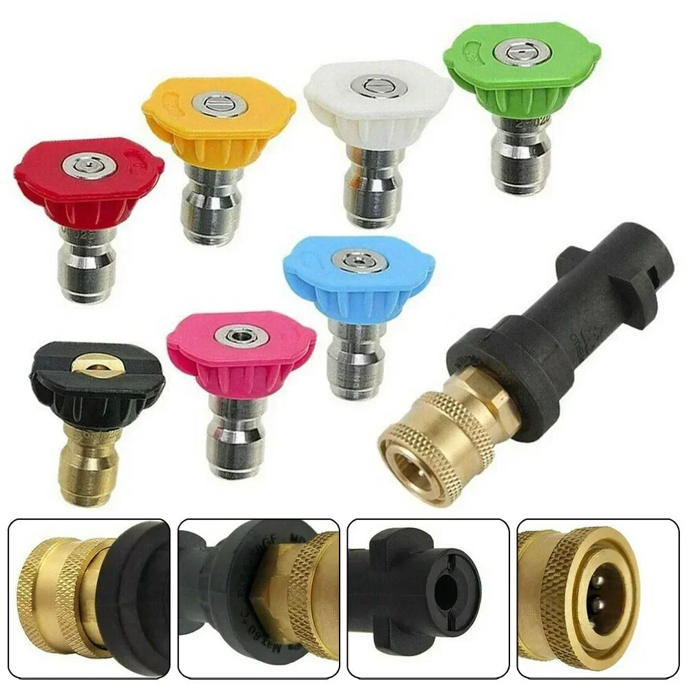 

Adapter Spray Nozzles Sprinklers Nozzles Pressure Washer Wand 7 Water Irrigation 1 Set For Karcher Garden K2 K4 K6