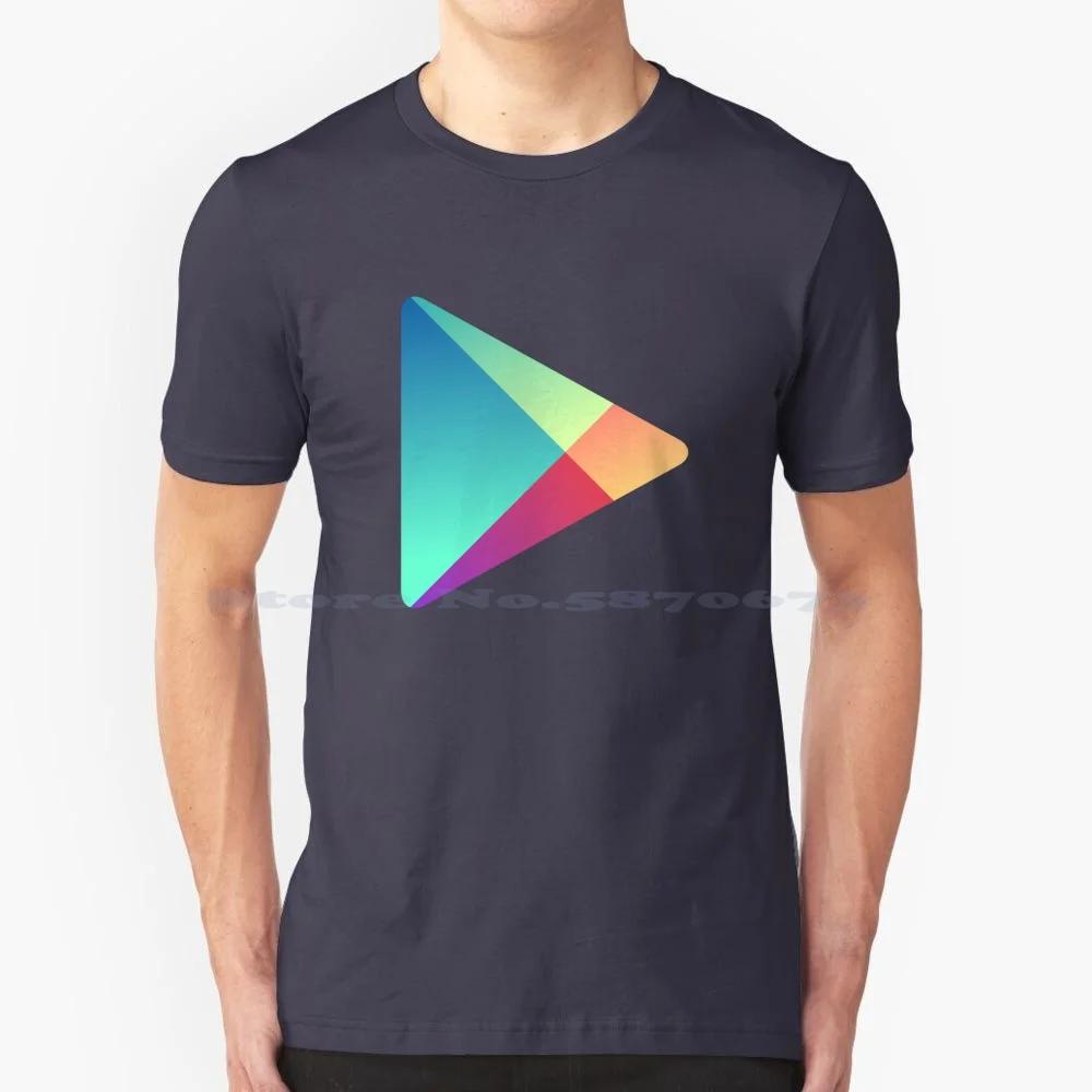 Play Store Apps T Shirt 100% Cotton Tee Icon Social Media Cool Stuff Characters Creative Amazing Awesome Blacklisted Blck White