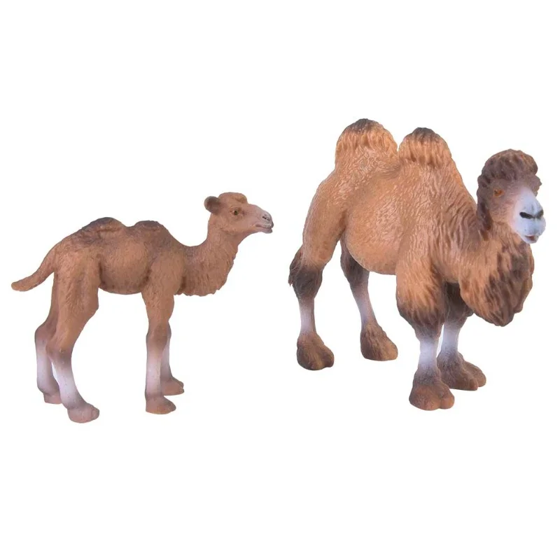 2pcs Miniature Camel Figurine Animal Model Home Decor Kid Children Educational Toys