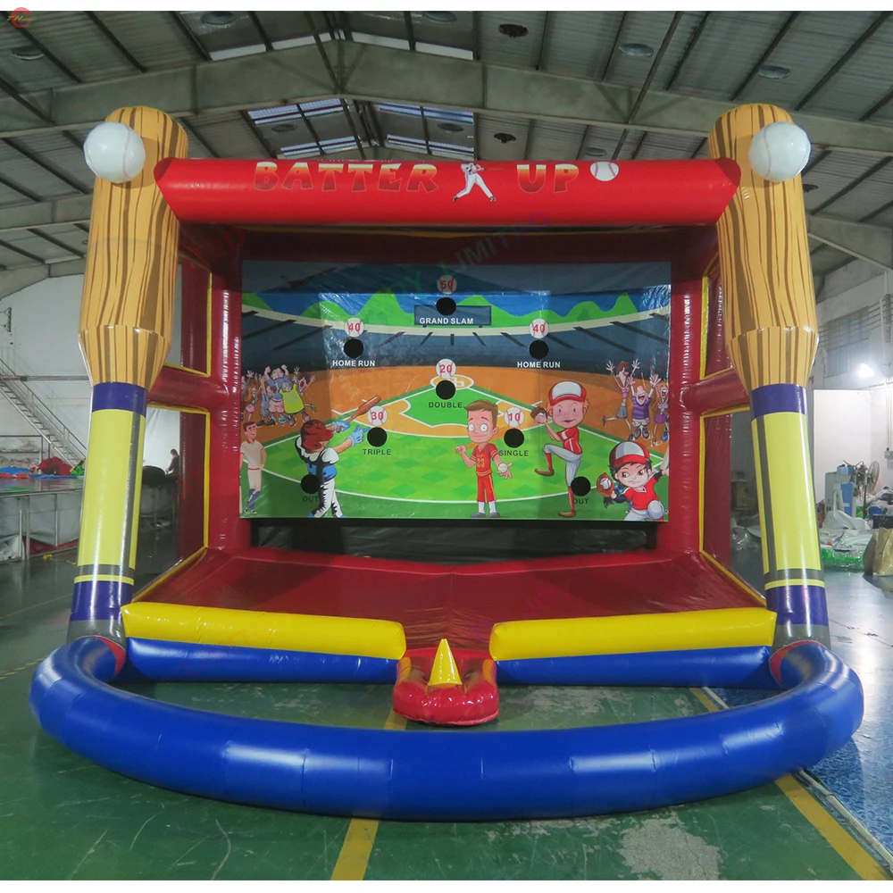 5x3m/6x4m Inflatable Baseball Shooting Batter Cage Carnival Sport Game for Sale