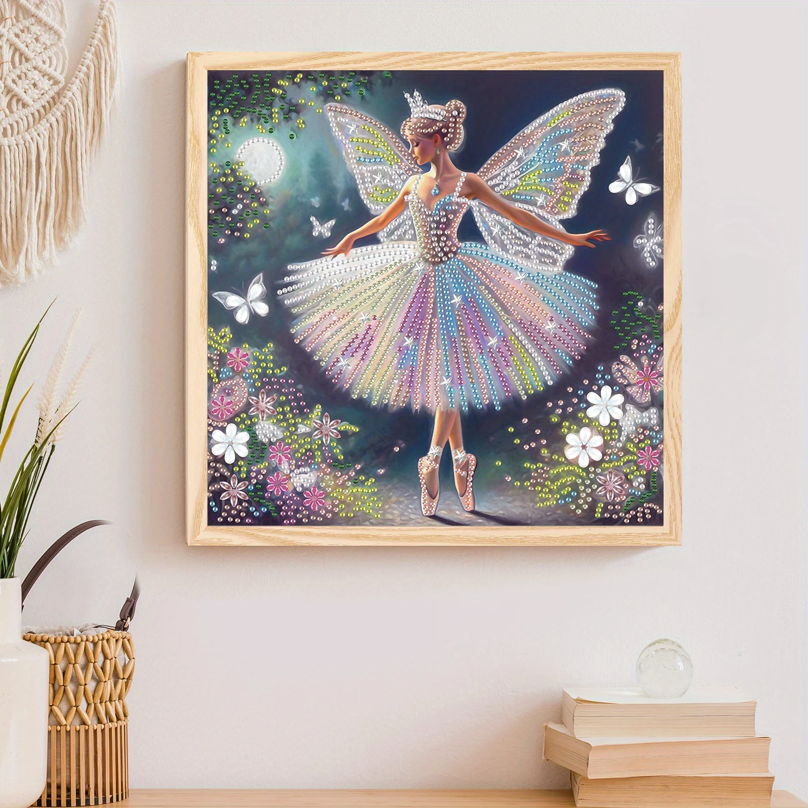DIY flower fairy 5D Special Shape Diamond Art Kits for Beginners, Diamond Art Painting Kits for Home Wall Decoration Gift