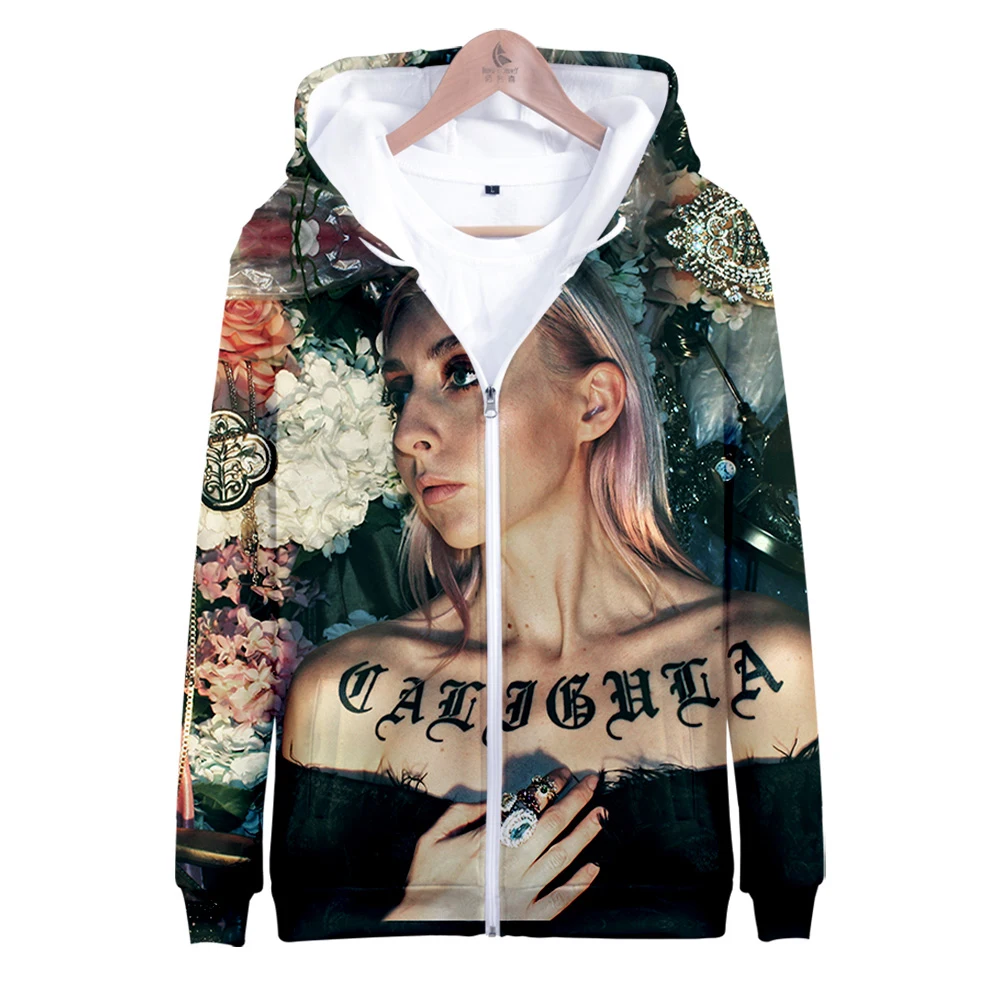 

Lingua Ignota Hoodie 3D Zipper Sweatshirt Women Men Long Sleeve Harajuku Streetwear American Star Fashion Clothes Plus Size