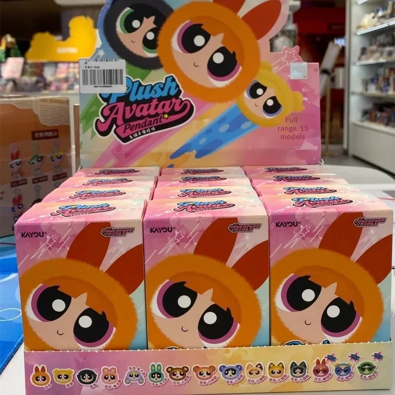 

Kayou The Powerpuff Girls Head Keychain Anime Merch Cat Rabbit Bear Bag Charm Toy Gift For Anime Fans