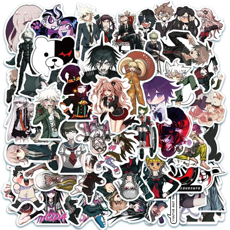 50/30/10PCS Komaeda Nadeshiko Jin Kisaragi Kizana Kirigiri Popular Anime Stickers Tablet Skateboard Scooters Luggage Stickers