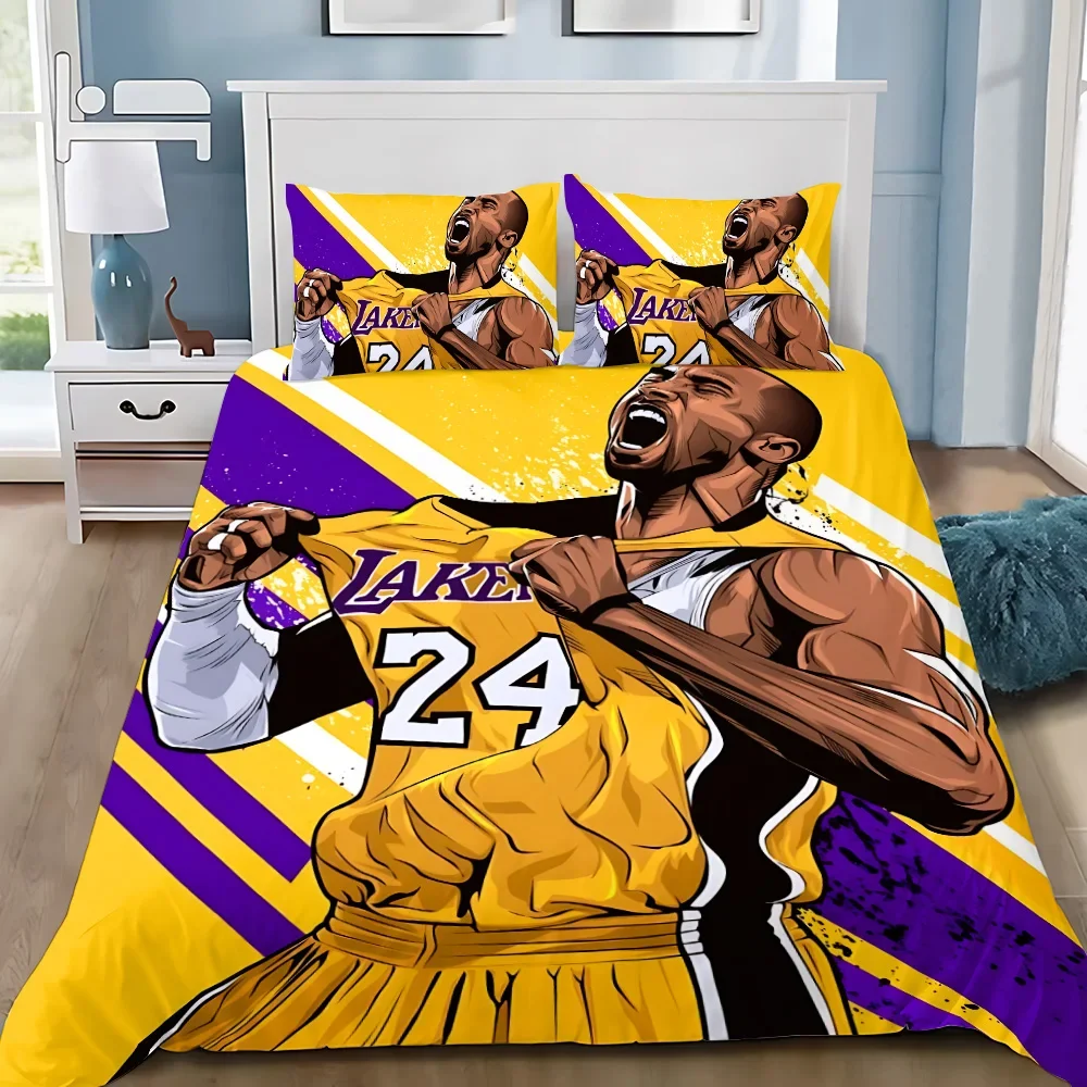 Basketball Duvet Cover Pillowcase Bedding Set K-Kobes Bryants  Adult Boy Girl Bedroom Decoration Children Gift Single Large Size