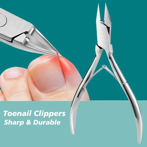 Imagen 1 del producto Pinza para cutículas de uñas encarnadas, cortador de bordes, tijeras para manicura, alicates, herramienta para eliminar la piel muerta, herramientas para pedicura