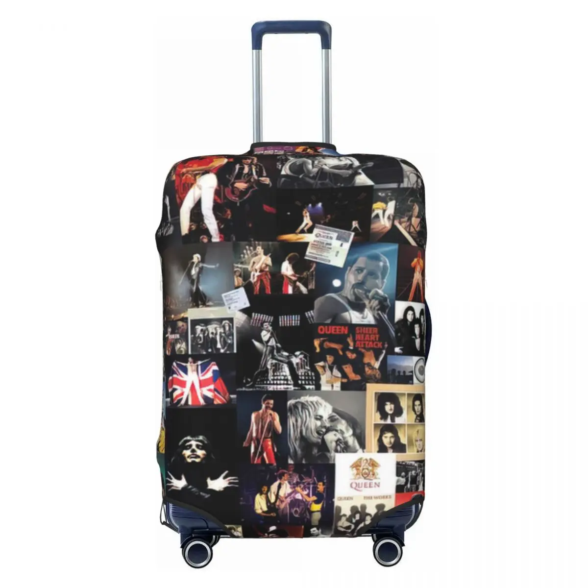 

Queen Collage Print Luggage Protective Dust Covers Elastic Waterproof 18-32inch Suitcase Cover Travel Accessories