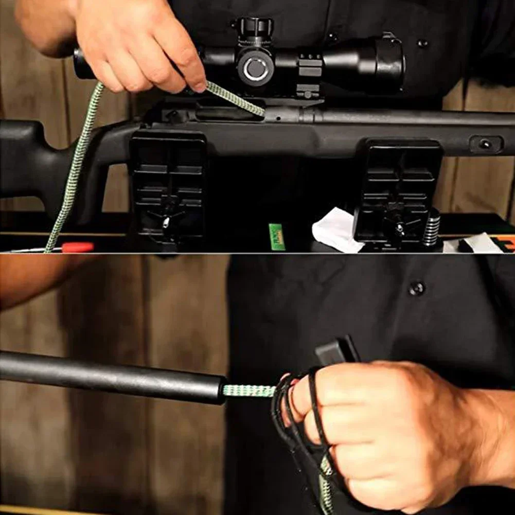 Limpiador de agujeros para pistola de caza, serpiente 12GA.308.22.223.38 calibre 5,56mm 7,62mm 16GA 20GA, Kit de limpieza de Rifle, herramienta, cuerda de barril de Rifle
