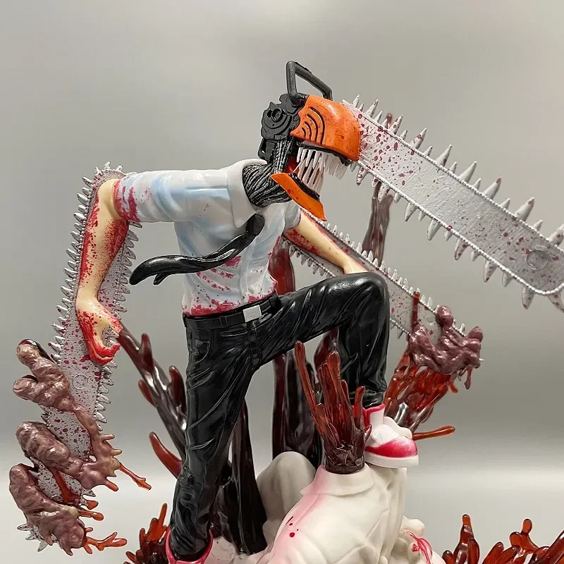 Chainsaw Man Denji Bodi Demon Slayer Scena Model Figurka 26cm Pvc Anime Ozdoba na Biurko Figurka Akcji Kolekcjonerskie Zabawki Prezenty