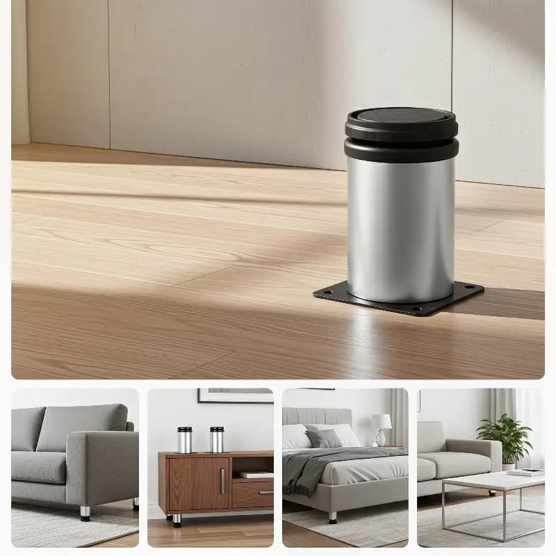 

4PCS Corrosion Resistant Stainless Steel Furniture Legs for Bed Sofa Table and Cabinet