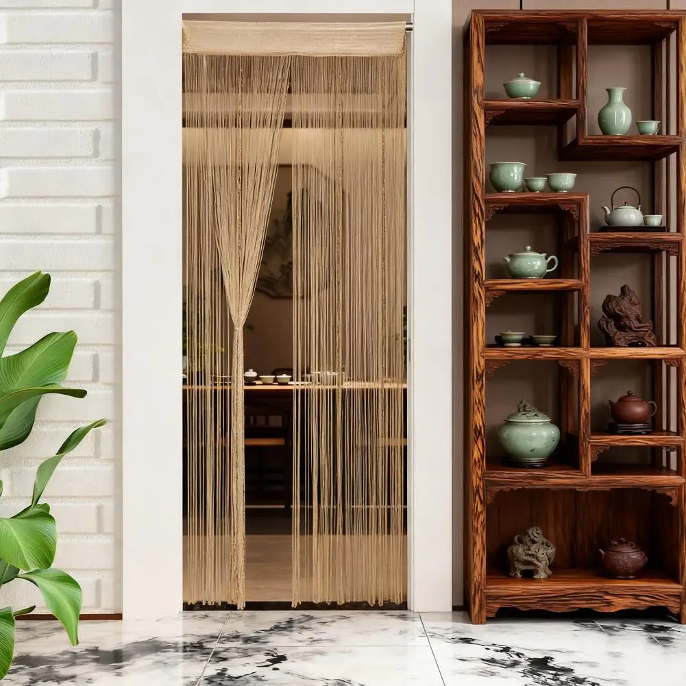 Bright Color String Curtain Decorative Door String Curtain Panel Fringe Tassel Room Divider Screen Window Blind Wall for Home