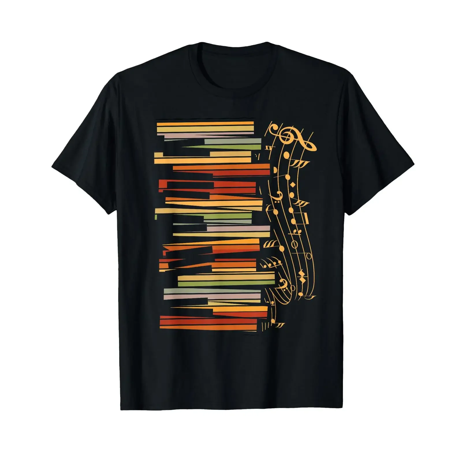 Retro Keyboard Piano Music Player T Shirt vintage Washed Versatile Comfortable Unisex Stylish streetwear Casual Soft Stretched