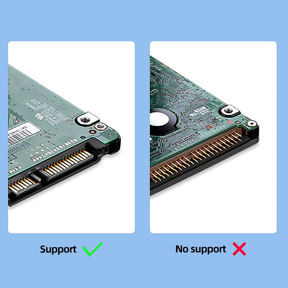 Type-C USB3.1 SATA SSD 케이스 전송 속도 6Gbps 외부 솔리드 스테이트 드라이브 케이스 Windows/OS/Linux 시스템용 플러그 앤 플레이