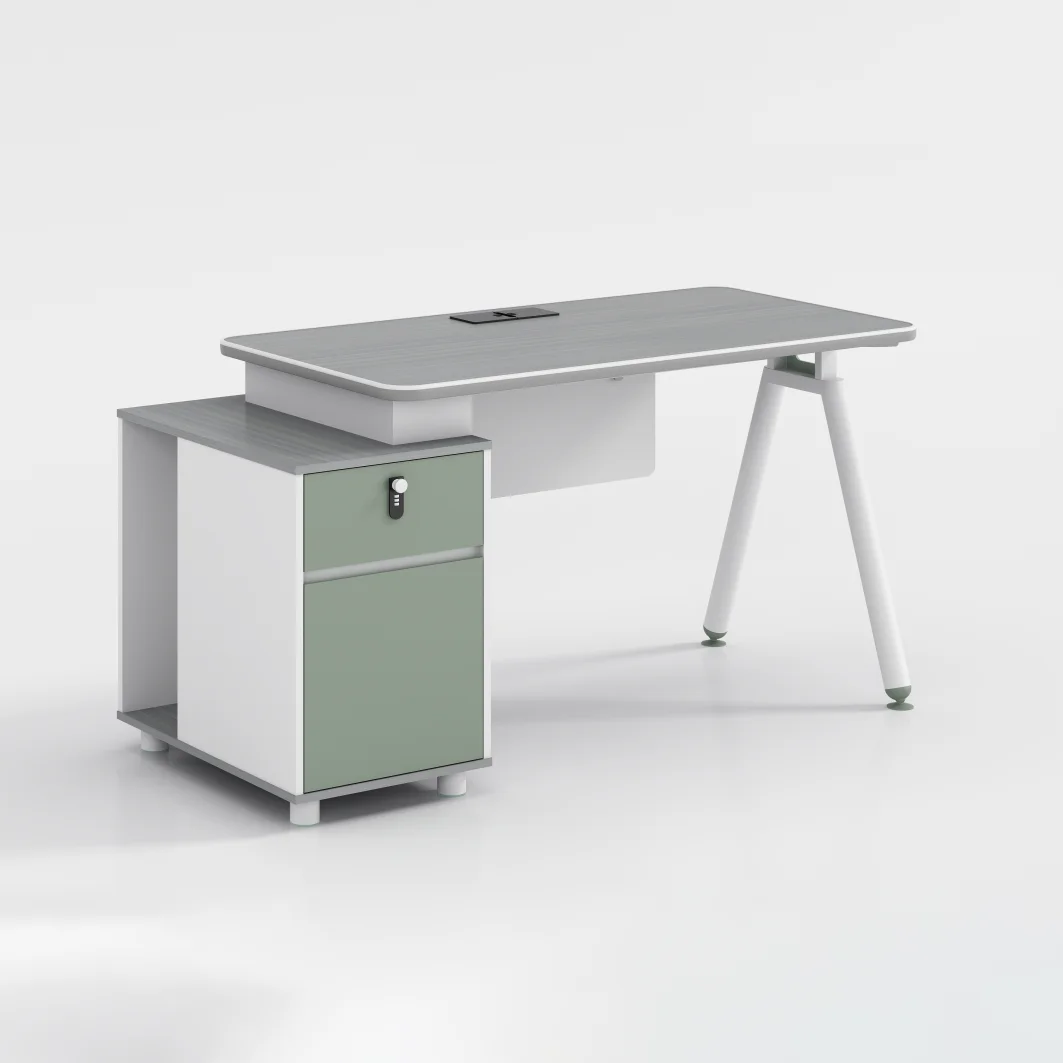 Modern Luxury Ergonomic Convertible MFC Executive Office Desk with Storage Commercial Furniture