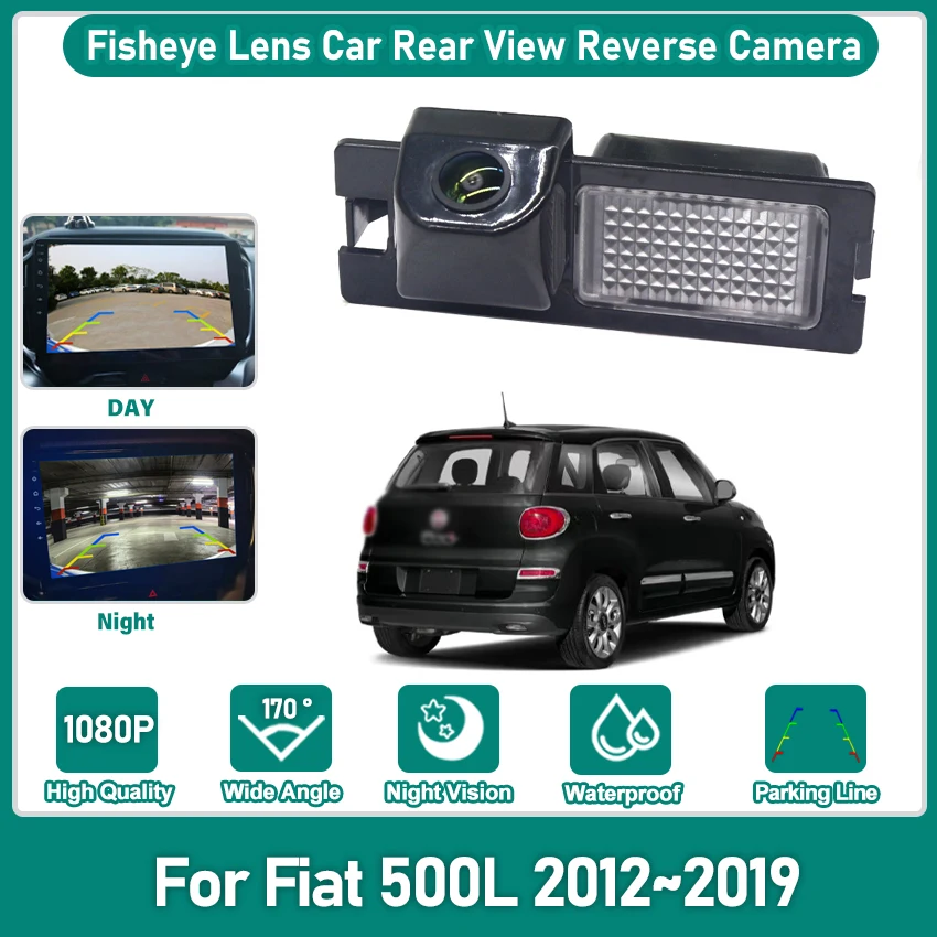 CCD HD Fisheye Rear View Camera For Fiat 500L 2012 2013 2014 2015 2016 2017 2018 2019 Car Reverse Parking Monitor Accessories