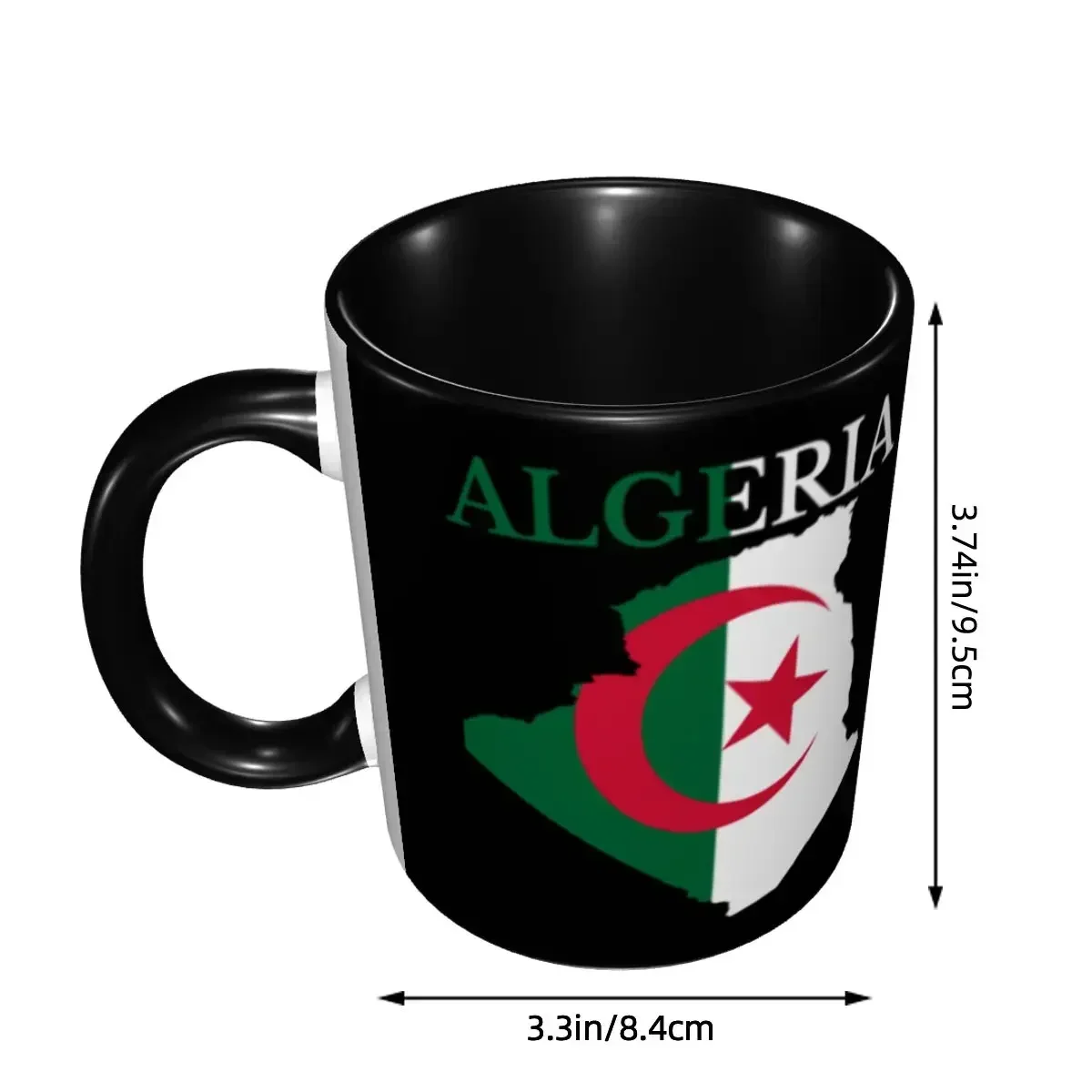 Custom Algeria Map Algerian Flag Coffee Mug DIY Ceramic Tea Milk Cups