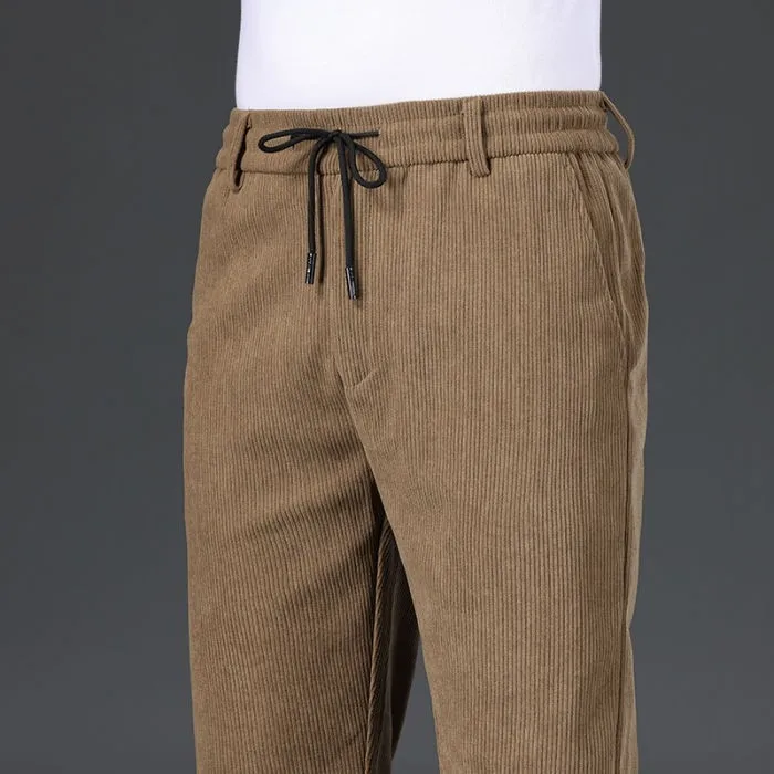 

Мужские вельветовые брюки, новые зимние толстые спортивные брюки, прямые брюки, повседневные спортивные штаны большого размера, свободные модные осенние брюки среднего возраста