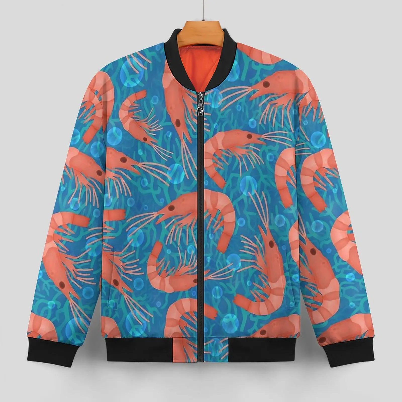 Nautical Lobster Casual Jackets Man Coral Ocean Coats Autumn Kawaii Jacket Waterproof Custom Classic Clothing 4XL 5XL 6XL