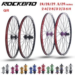 ROCKBAO 24/26/27,5/29 Zoll Mountainbike MTB Offroad-Fahrrad Laufradsatz Scheibenbremse 4 Lager 7-12 Gang Schnellspanner Fahrradrad