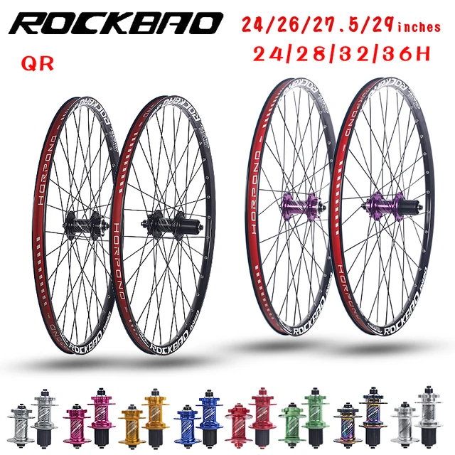 ROCKBAO 24/26/27.5/29 cali zestaw kół do roweru górskiego/szosowego, hamulce tarczowe, 4 łożyska, 7-12 biegów, szybkozamykacz, koła rowerowe MTB
