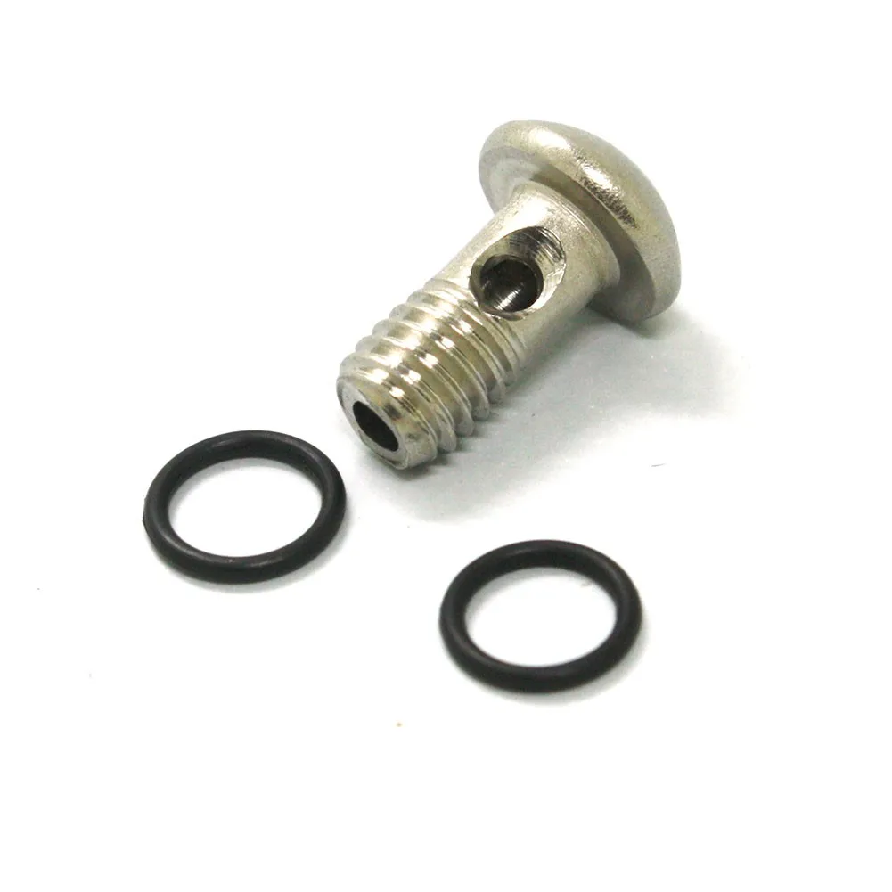 Silver Color High Qualitymaterial Brake Banjo Bolt For-SHIMANO XT M8020 XT M8100/SLX M7100 BRAKE HOSE Screw +Seals