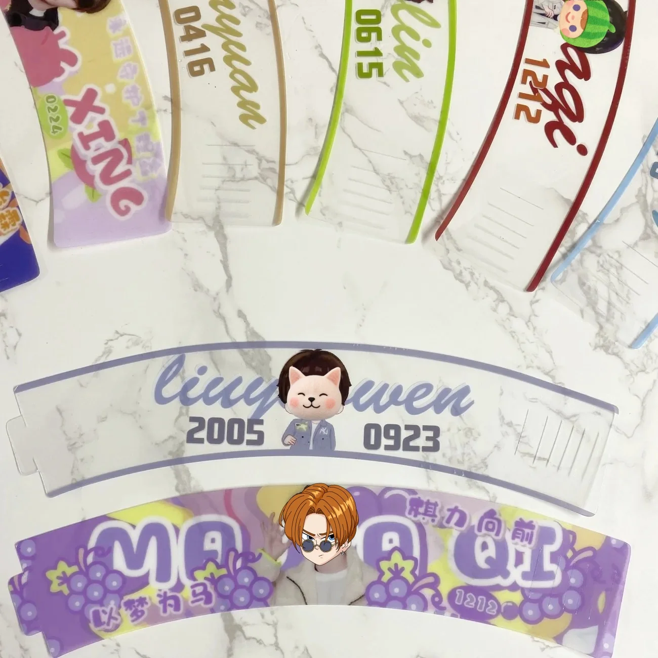 Wholesale Customized PVC Transparent Waterproof Cupsleeve Kpop Idol Party Events