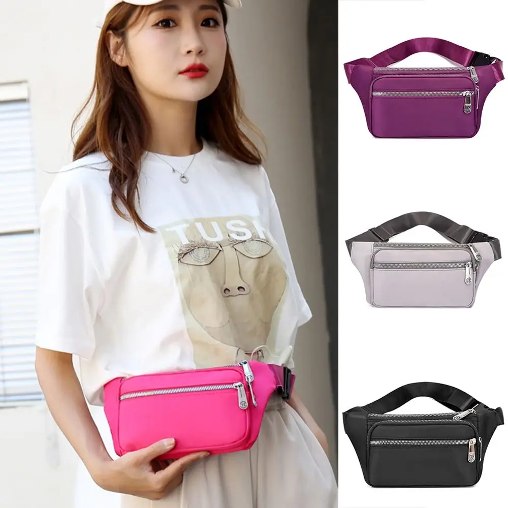 

Fashion Multi-Pocket Crossbody Bag Large Capacity Oxford Cloth Waist Bag Waterproof Chest Bag