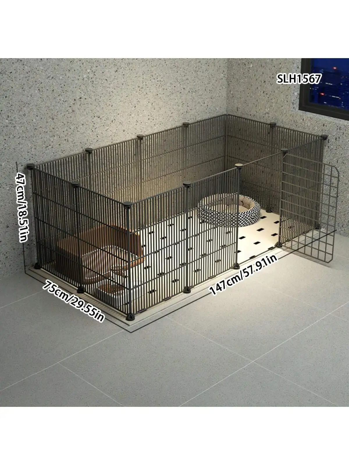 소형 강아지 탈출 방지 개 케이지, 애완 동물 인클로저, 실내 집 무료 조립, 테디 울타리, 꽉 조이는 메쉬