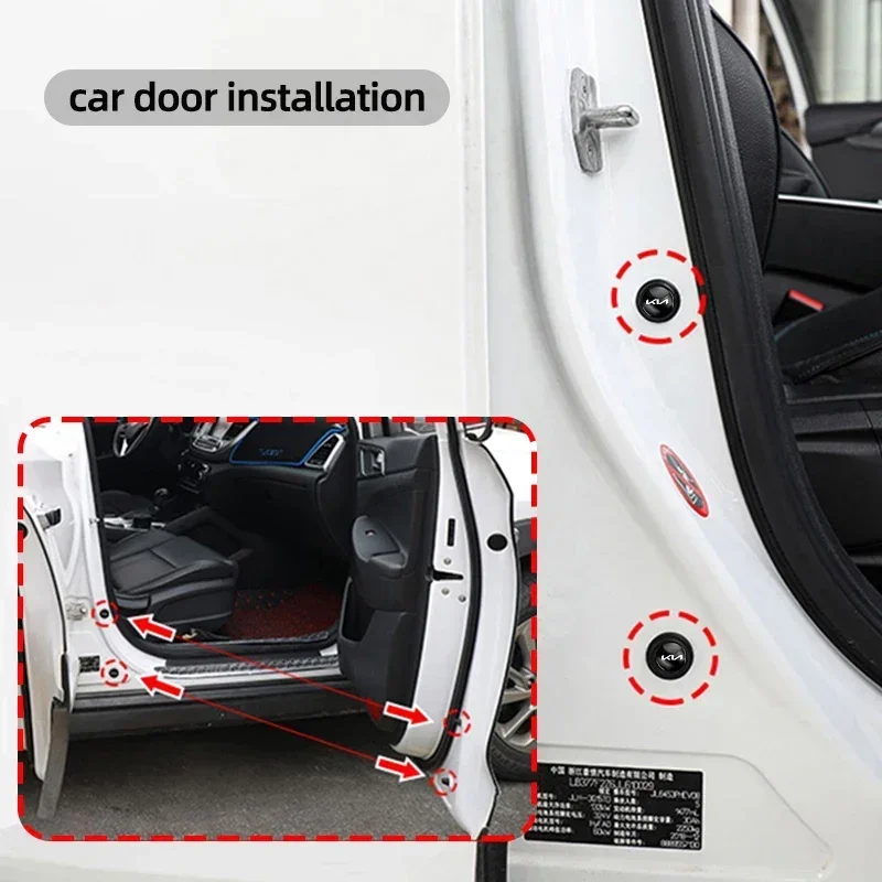 باب السيارة للصدمات سيليكون طوقا عازلة الوسادة لكيا EV6 سورينتو نيرو ستينغر Ceed كرنفال K5 K9 الروح كارينز VQ كادينزا الرياضة #4