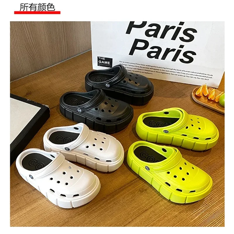 Fashion Charms Sandals 2024 New Clog Shoes Outdoor Women Slippers Thick Sole High Quality Summer Sandals For Girls