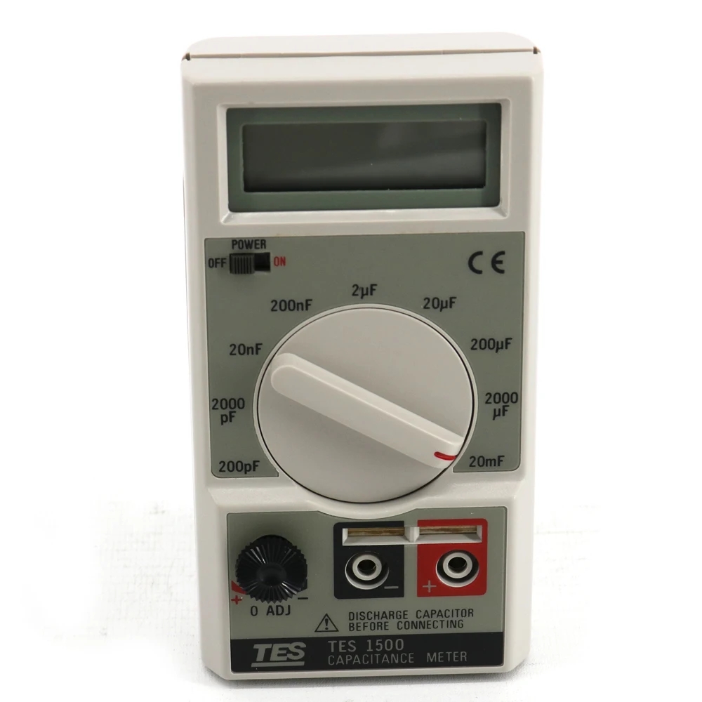 TES-1500 Digital Capacitance Meter Tester Wide Capacity 0.1pF-20,000uF 0.5% Accuracy TES1500