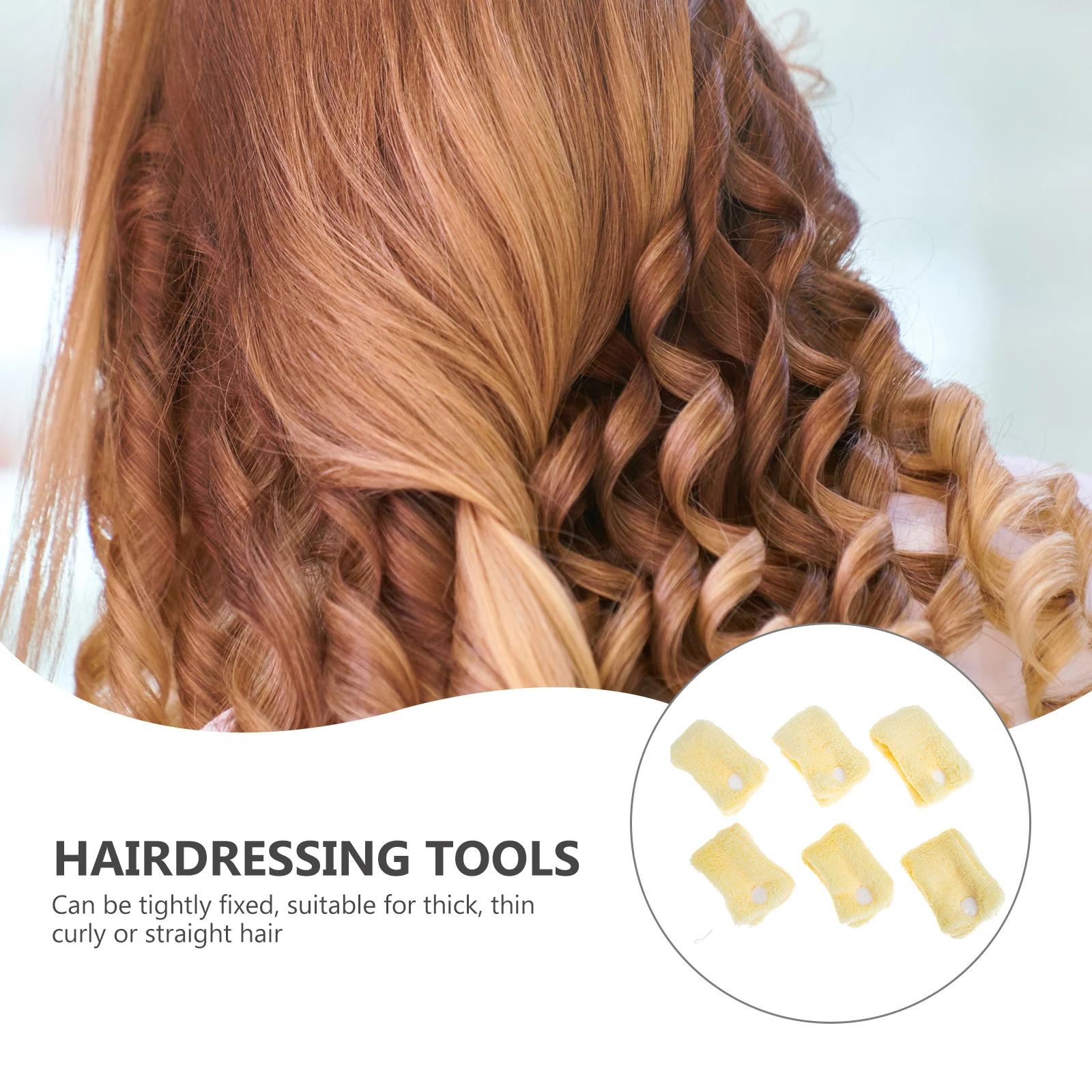 

6pcs Sleep Hair Roller Coral Fleece Plastic Buckle Non Damage Comfortable Curling Women Hair Rollers Hairdressing Tool Styling