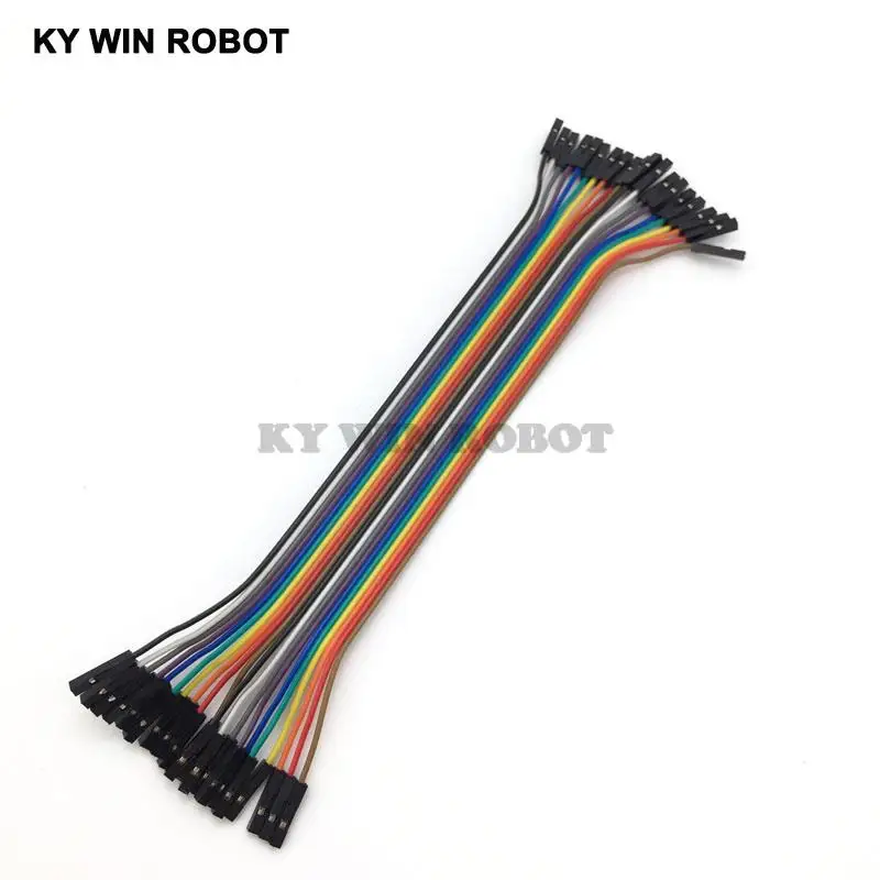 DuPont line 20cm 2.54mm 1p-1p Pin Female to Female Color Breadboard Cable Jump Wire Jumper For Arduino 20pcs