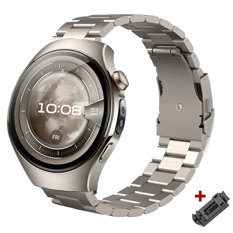 

Роскошный титановый ремешок для HUAWEI Watch5, 46 мм, металлический спортивный ремешок для HUAWEI Watch, 46 мм, браслет, деловой ремешок Correa