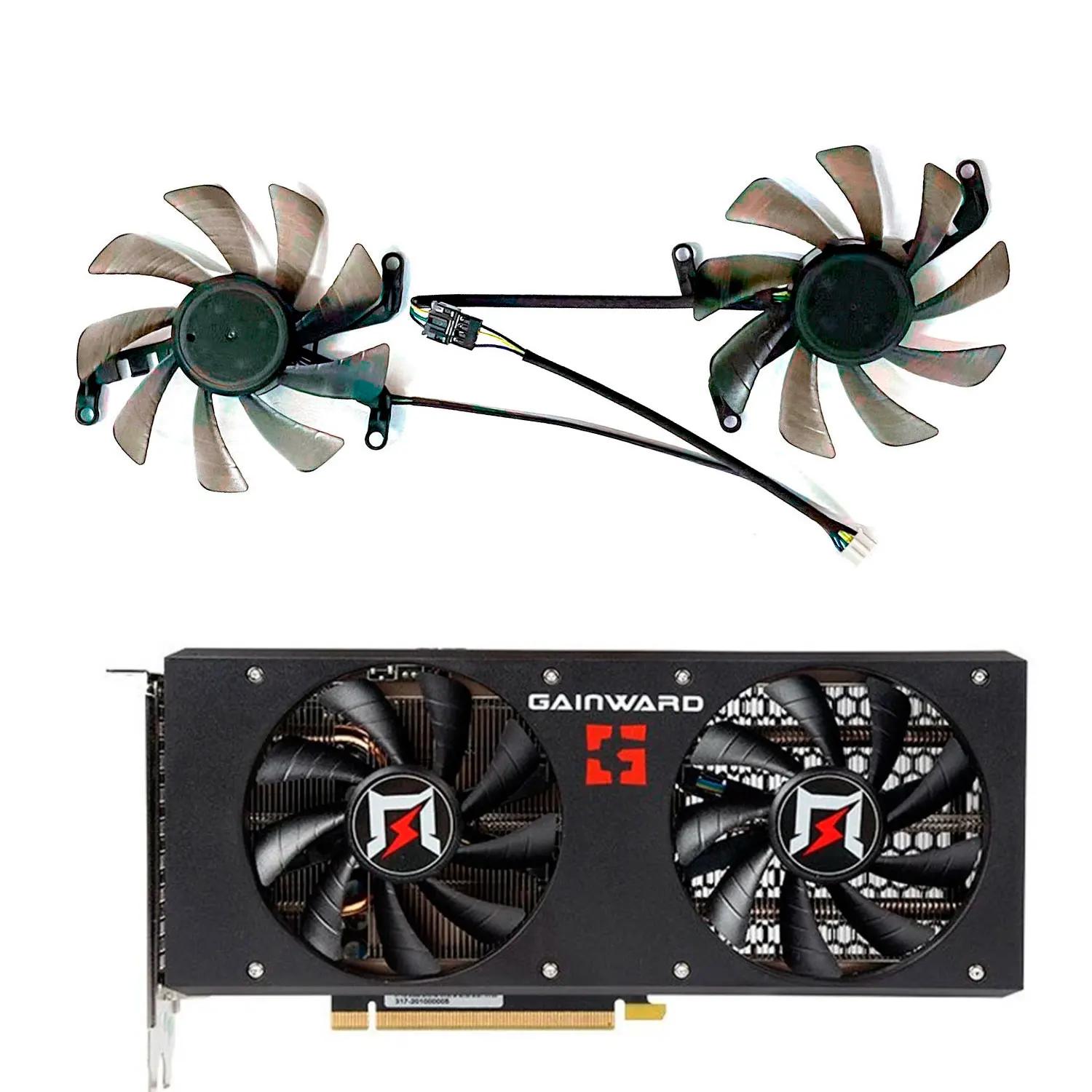 New GPU fan 4PIN 8MM 2 FAN suitable for Gengsheng RTX 2060 Super RTX2070 GTX1660 graphics card fan