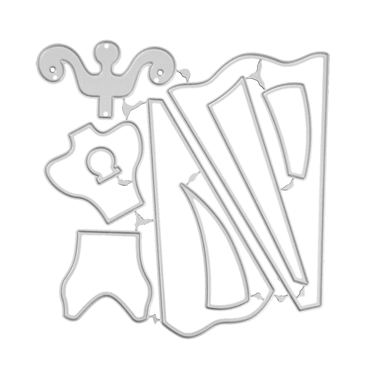 Wycinana metalowa sukienka imprezowa zestaw spódnica damska prace ręczne z papieru szablon karta DIY albumu do scrapbookingu