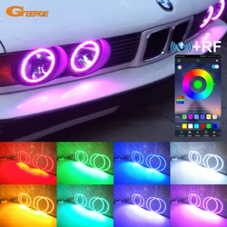 For BMW E30 E32 E34 RF Remote Bluetooth-Compatible APP Multi-Color Ultra Bright RGB LED Angel Eyes Halo Ring Kit