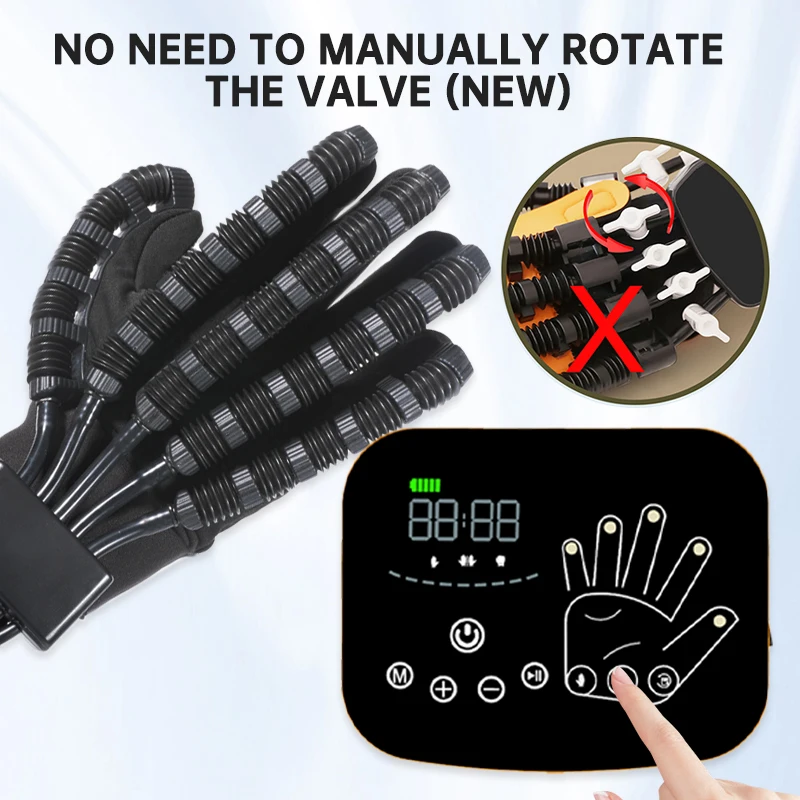 New Design Heating Intelligent Robot Glove Trainer Hand Rehabilitation Finger Exercise Equipment With Heating Function