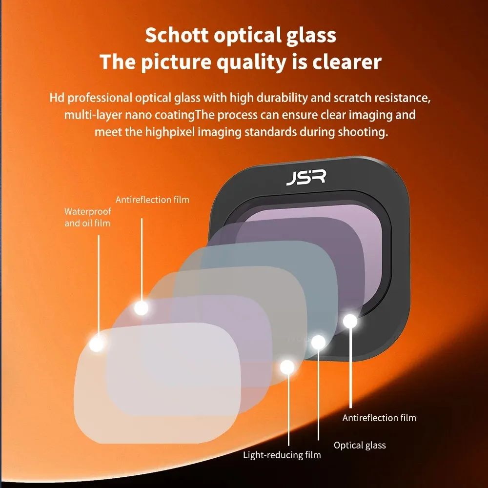 مجموعة مرشحات العدسة Fo DJI Mini 5 Pro Drone 1/4 Black Mist UV CPL مرشح ليلي طبيعي ND8/16/32/64/128 ND مجموعة مرشحات