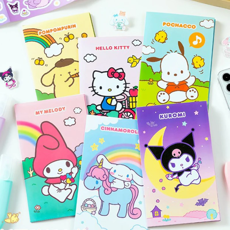 

Наклейки в виде коричной кошки Kuromi My Melody Pachacco Kawaii Kt Book diy, наклейки, подарки, детские игрушки