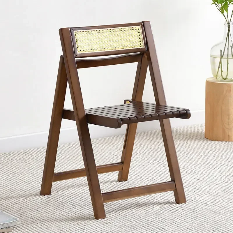 All Solid Wood Folding Chairs Modern Simple Seating for Bedroom Lounge Balcony Accommodating Chair Furniture