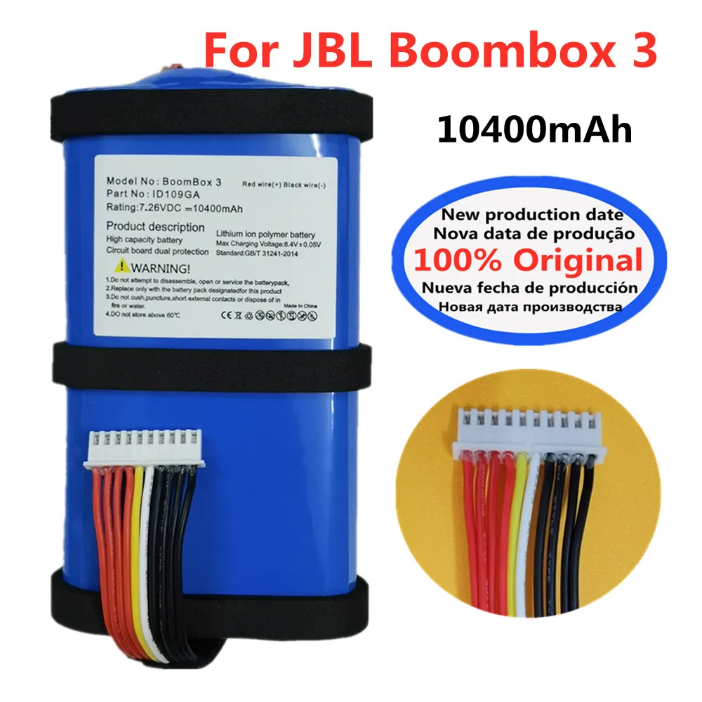 

New 100% Original Bluetooth Battery Boombox3 For JBL Boombox 3 Player Speaker Rechargeable Battery 10400mAh Bateria Batteri