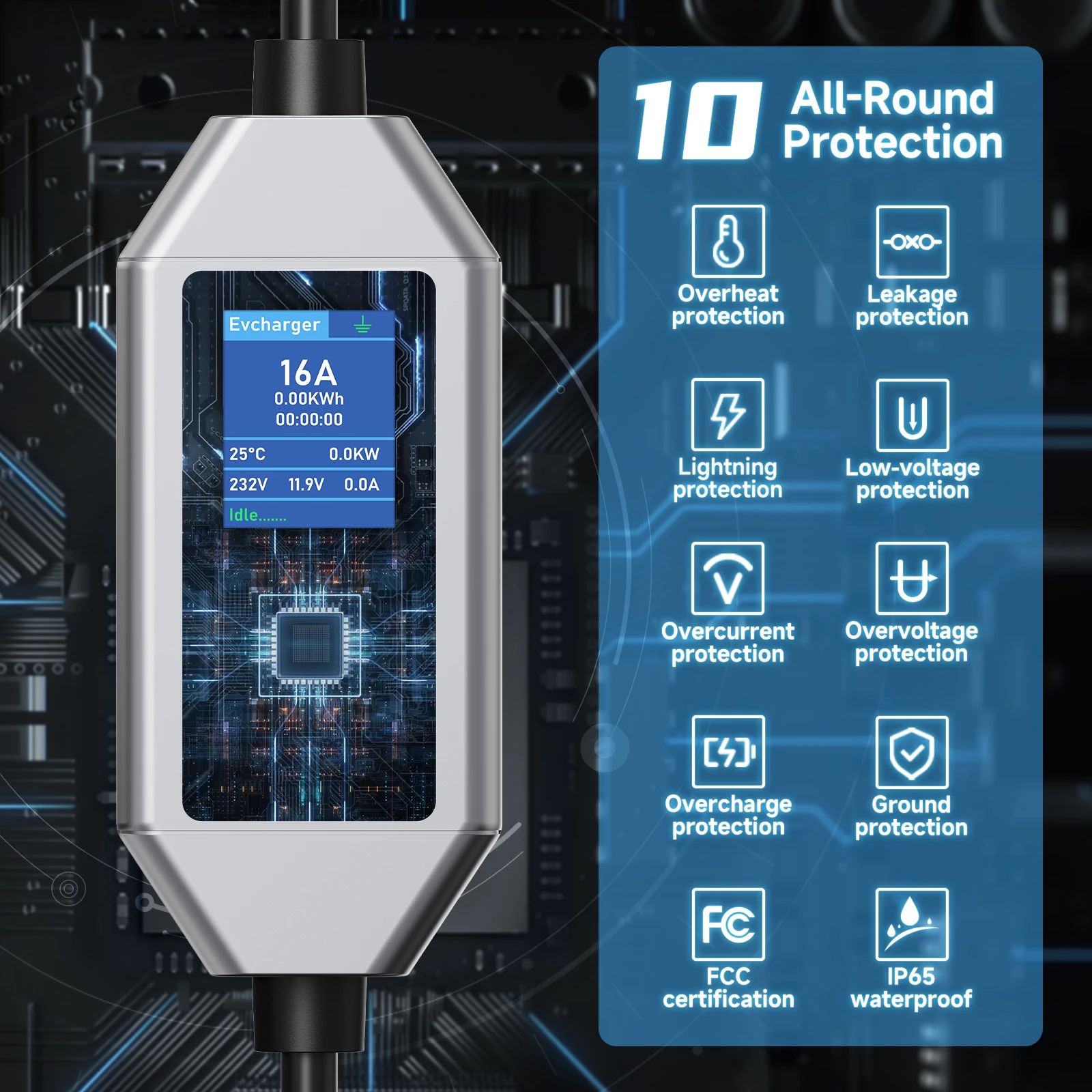 Puppyfc 16A 11KW Przenośna Ład – Type 2 Portable Ev Charger 11Kw Cee recenzja i cena