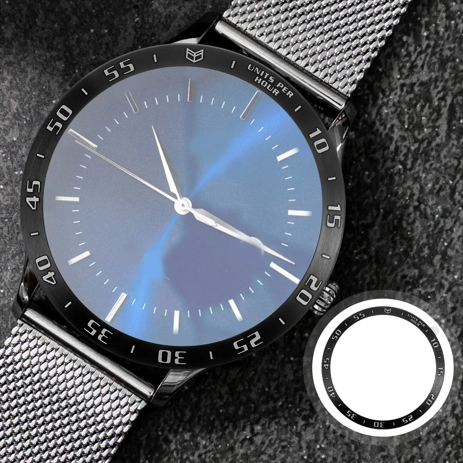 

38mm Retro Multicolor Watch Bezel Replacement Fits 40mm 41mm Stainless Steel Cases Metal Decorative Vintage Style
