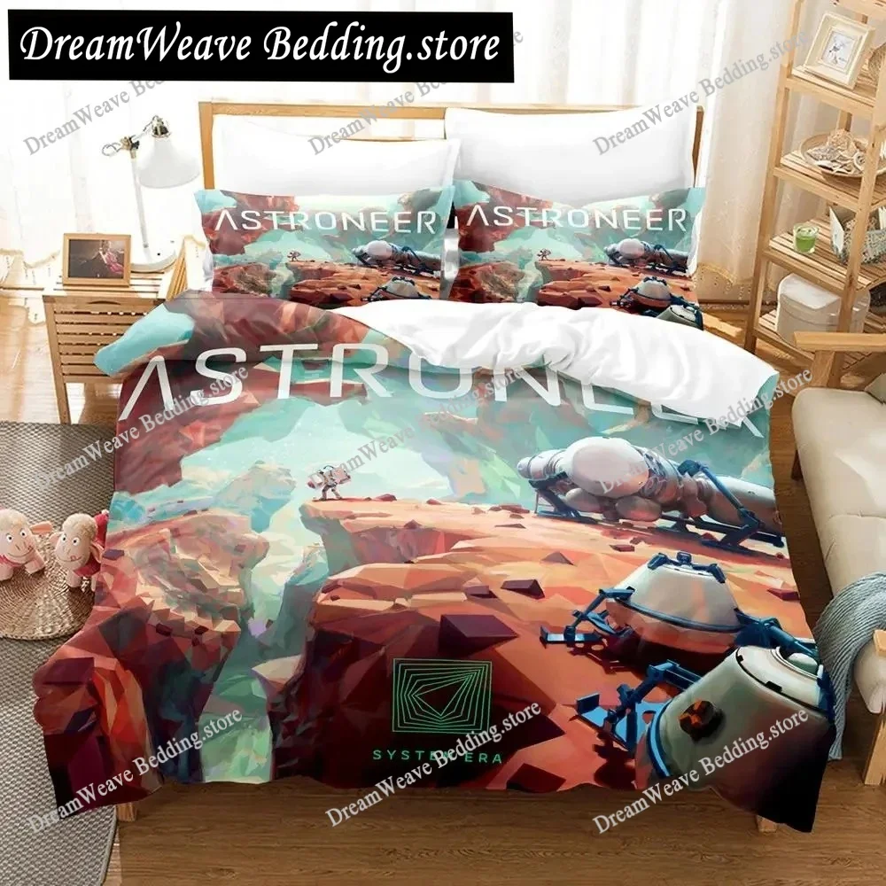 

Astroneer Bedding Set Single Twin Full Queen King Size Bed Set Aldult Boys Bedroom Duvetcover Sets 3D Print Game Bed Sheet Set