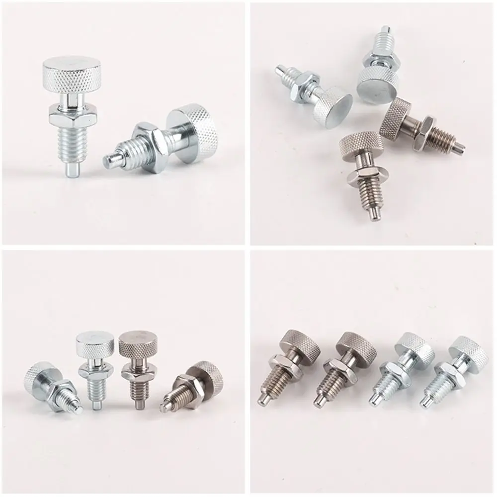 1Pcs M6 M8 M10 M12 M16 Spring Plunger Carbon Steel With Nut Knurled Knob Plunger Retractable Self Locking Reset Type